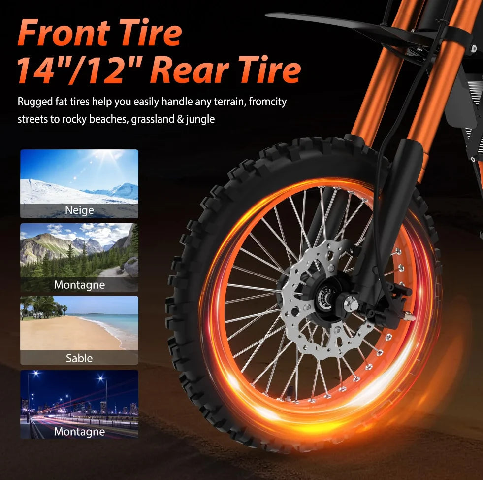 Kugoo Wish 01 Electric Dirt Bike 55kmh speed 50Km Range 3000W Off Road