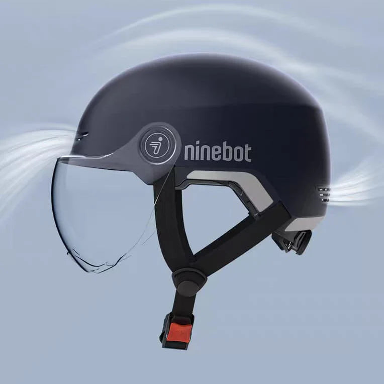 Ninebot Commuter Helmet Deep Blue with Sun Visor | Lightweight Safety Helmet