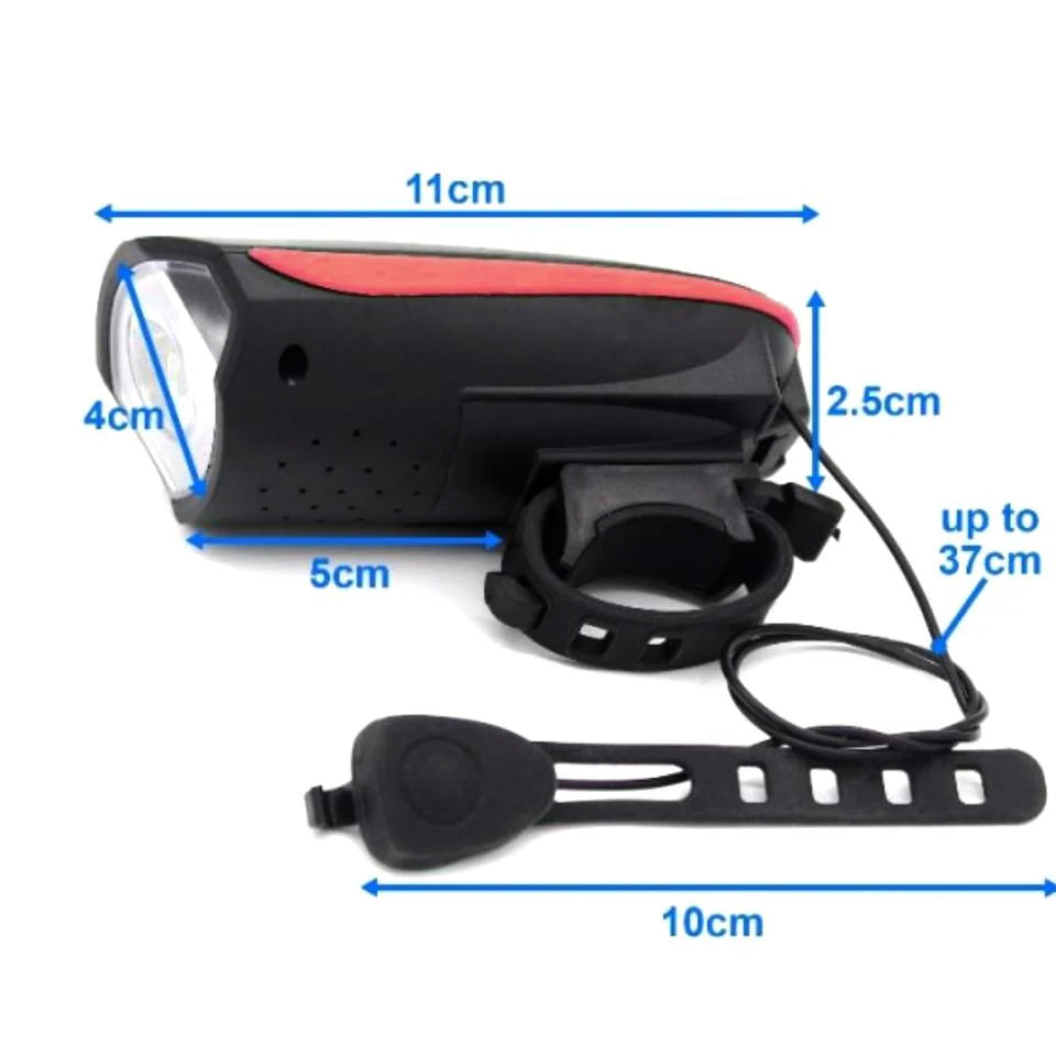 LED Scooter & Bicycle Headlight with Super Horn | Water-Resistant E-Scooter Lamp
