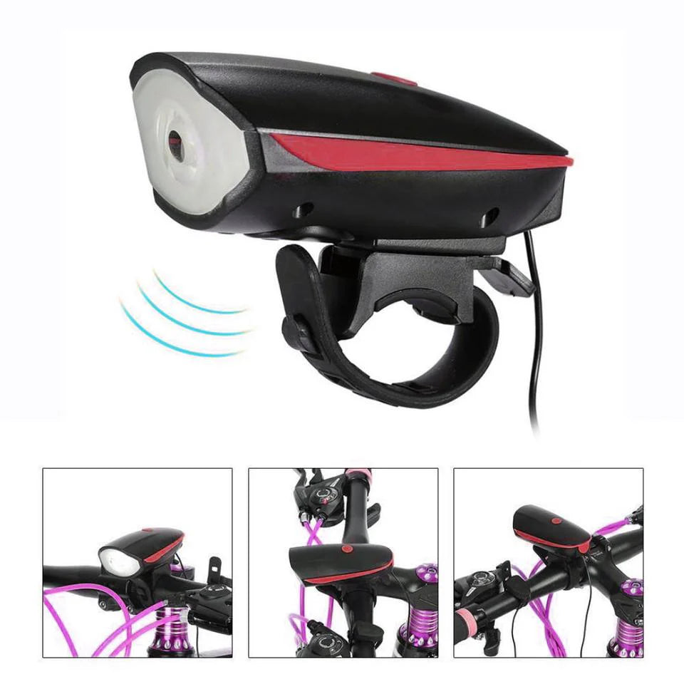 LED Scooter & Bicycle Headlight with Super Horn | Water-Resistant E-Scooter Lamp